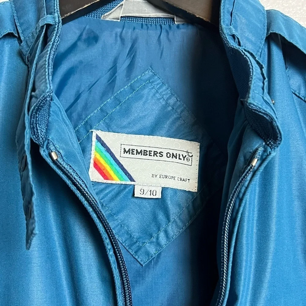 Vintage 80’s Members Only Jacket Racer Blue Size 9/10 (large)